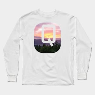 Initial Q Sunset Photograph Long Sleeve T-Shirt